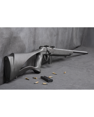 Carabine ROSSI 8122 Tactical calibre .22 LR avec crosse trou de pouce et canon lourd fileté