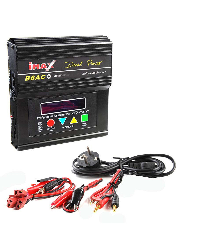 Chargeur de batterie IMAX B6AC+ pour LiPo, NiMH, NiCd avec alimentation secteur et 12 V Chargeur de batterie IMAX B6AC+ pour LiPo, NiMH, NiCd avec alimentation secteur et 12 V