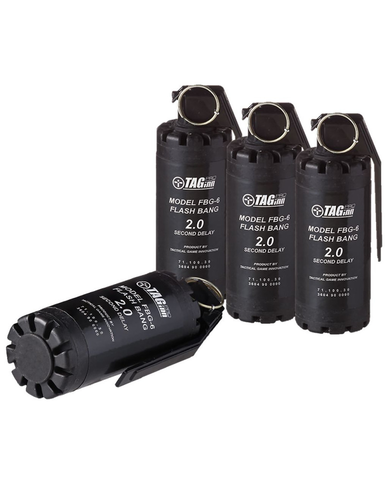 PACK 6 GRENADES FBG 6 SONORES - Détonation flash de 120dB pour les forces de l'ordre et les militaires. PACK 6 GRENADES FBG 6 SONORES - Détonation flash de 120dB pour les forces de l'ordre et les militaires.