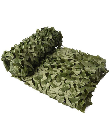 Filet de camouflage forêt MIL-TEC 3x6 m, parfait pour les opérations en milieu naturel ou boisé.