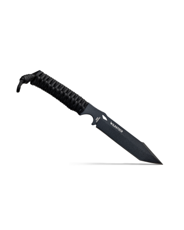 Centurion-K Noir – Wildsteer : couteau tactique français avec lame noire et étui Kydex polyvalent.