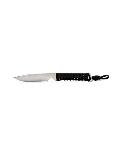 Wild Tech 4 Paracorde Noir – Wildsteer : couteau tactique avec lame brossée et poignée en paracorde démontable. Wild Tech 4 Paracorde Noir – Wildsteer : couteau tactique avec lame brossée et poignée en paracorde démontable.