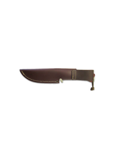 Byron Ferguson Micarta Noir – Wildsteer : couteau bushcraft lame brossée avec manche micarta et étui Kydex.