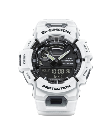 Montre GBA-900UU WHITE de G-SHOCK avec boîtier résistant et bracelet blanc