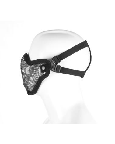 Steel Half Face Mask Noir – Invader Gear, protection en maille acier