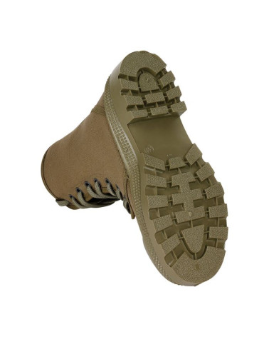 Rangers A.R.E.S en toile verte avec semelle crantée injectée et capsule de protection avant Rangers A.R.E.S en toile verte avec semelle crantée injectée et capsule de protection avant