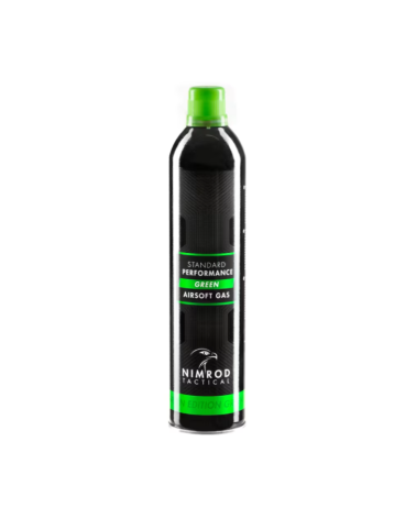 Bouteille de gaz Green 500 ml NIMROD pour répliques airsoft GBB avec lubrifiant intégré