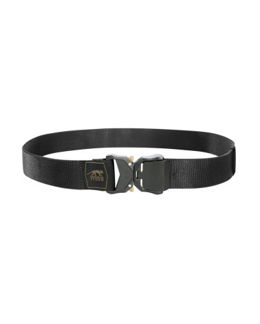 Ceinture noire TT QR Stretchbelt 38 mm de Tasmanian Tiger avec boucle métal à dégagement rapide