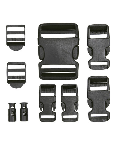 Set de boucles de ceinture noir 101 INC pour ceintures et équipements tactiques