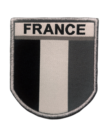 Écusson brodé France gris avec Velcro – A10 Equipment