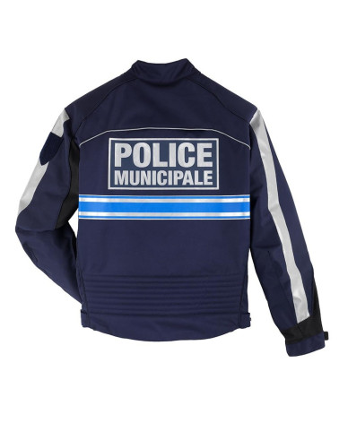 Blouson moto été V2 OROD avec bandes bleues style Gitane Blouson moto été V2 OROD avec bandes bleues style Gitane