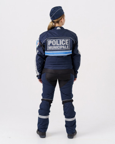 Blouson moto été V2 OROD avec bandes bleues style Gitane Blouson moto été V2 OROD avec bandes bleues style Gitane