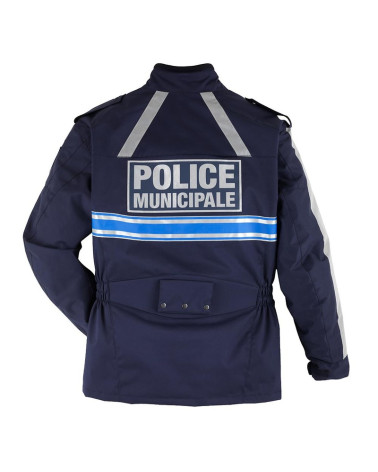 Parka moto hiver OROD PM V2 avec bandes bleues Gitane et doublure thermique Parka moto hiver OROD PM V2 avec bandes bleues Gitane et doublure thermique