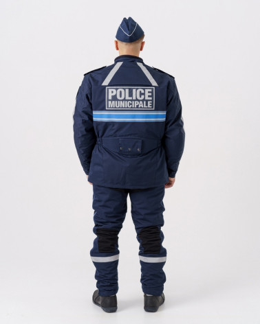 Parka moto hiver OROD PM V2 avec bandes bleues Gitane et doublure thermique Parka moto hiver OROD PM V2 avec bandes bleues Gitane et doublure thermique