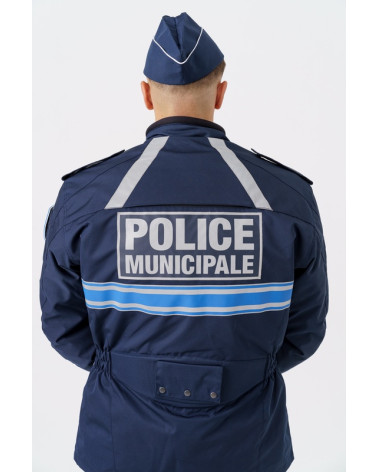 Parka moto hiver OROD PM V2 avec bandes bleues Gitane et doublure thermique Parka moto hiver OROD PM V2 avec bandes bleues Gitane et doublure thermique