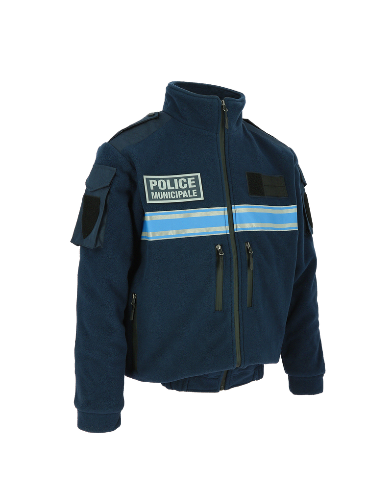 Blouson polaire Teddy imperméable DMB UNIFORM avec bande Gitane Blouson polaire Teddy imperméable DMB UNIFORM avec bande Gitane