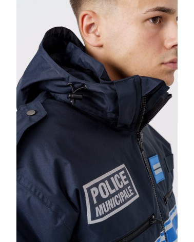 Blouson hiver SENTINEL avec capuche et bande Gitane tricolore