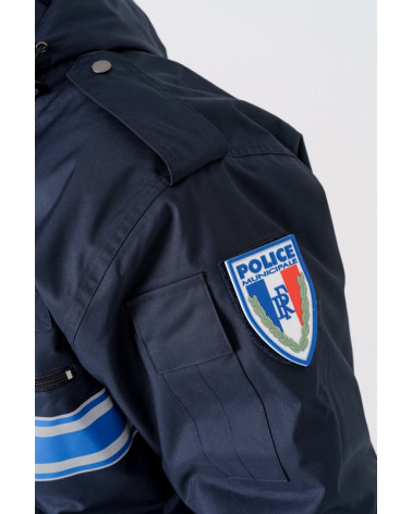 Blouson hiver SENTINEL avec capuche et bande Gitane tricolore