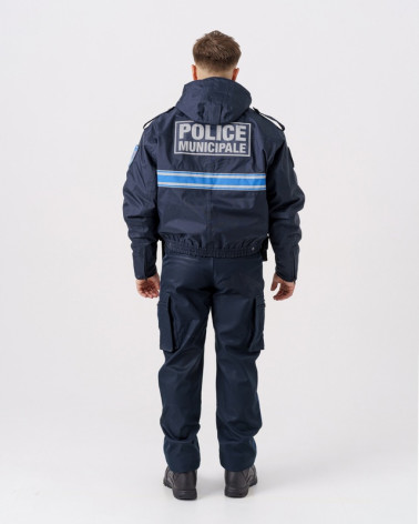 Blouson hiver SENTINEL avec capuche et bande Gitane tricolore