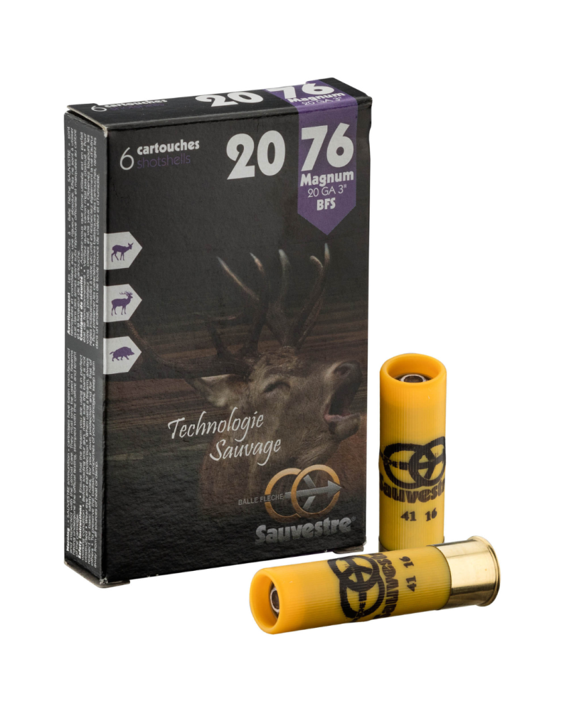 CARTOUCHES GRAND GIBIER MAGNUM Cal. 20/76 x6 - SAUVESTRE CARTOUCHES GRAND GIBIER MAGNUM Cal. 20/76 x6 - SAUVESTRE