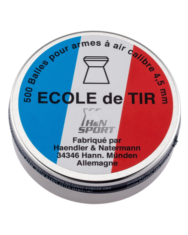 Boîte de 500 plombs H&N SPORT École de Tir calibre 4.5 mm pour tir sportif