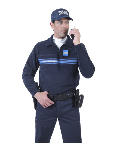 Pull polaire léger Police Municipale Equipol avec marquage et velcros pour écussons