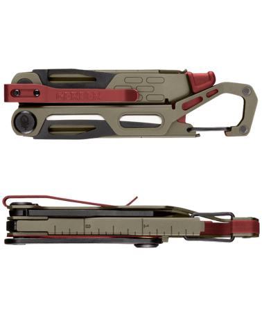 Pince multifonction Gerber Stakeout Spark 10 outils avec manche Coyote et rouge, lame noire