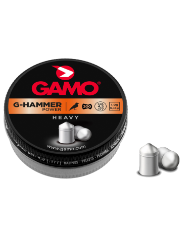 Plombs GAMO G-HAMMER 4.5mm tête elliptique pour tir puissant et précis Plombs GAMO G-HAMMER 4.5mm tête elliptique pour tir puissant et précis
