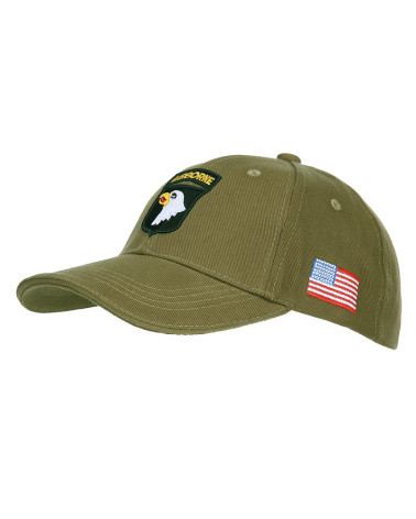 Casquette Airborne verte Fostex Garments avec broderie aéroportée