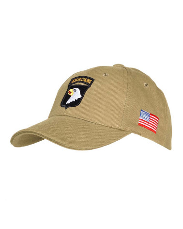 Casquette sable 101st Airborne Fostex Garments avec écusson brodé