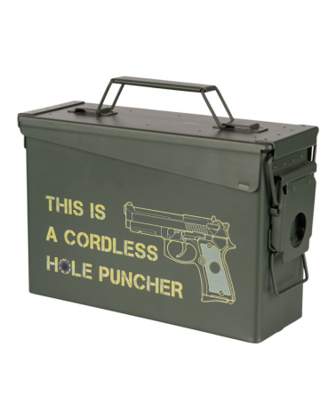 Ammo Box Cal.30 Hole Puncher par Fosco Industries – Boîte militaire en acier étanche