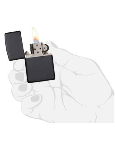 Briquet Zippo Classic Black Matte – Rechargeable, personnalisable et garanti à vie Briquet Zippo Classic Black Matte – Rechargeable, personnalisable et garanti à vie