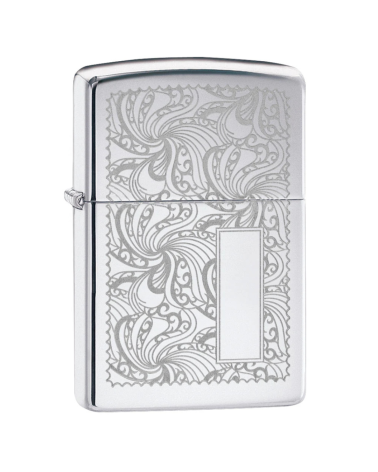 Briquet Zippo Seamless Pattern – Finition High Polish Chrome avec motif gravé Lustre