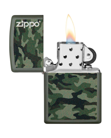 Briquet Zippo Camo Green Matte – Rechargeable, coupe-vent, finition camouflage tactique Briquet Zippo Camo Green Matte – Rechargeable, coupe-vent, finition camouflage tactique