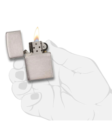 Briquet Zippo Brushed Chrome – Rechargeable, finition brossée intemporelle, garanti à vie Briquet Zippo Brushed Chrome – Rechargeable, finition brossée intemporelle, garanti à vie