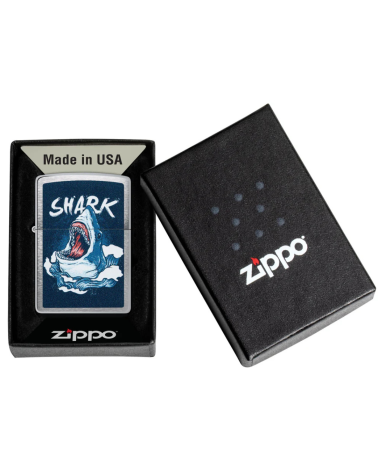 Briquet Zippo Shark Design – Chrome brossé, impression couleur, rechargeable et garanti à vie Briquet Zippo Shark Design – Chrome brossé, impression couleur, rechargeable et garanti à vie