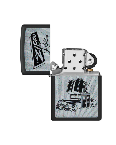 Briquet Zippo Car Design – Finition Brushed Chrome, design voiture stylisée, coupe-vent, rechargeable Briquet Zippo Car Design – Finition Brushed Chrome, design voiture stylisée, coupe-vent, rechargeable