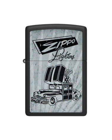 Briquet Zippo Car Design – Finition Brushed Chrome, design voiture stylisée, coupe-vent, rechargeable