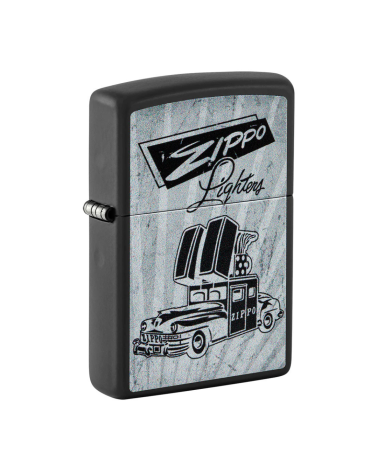 Briquet Zippo Car Design – Finition Brushed Chrome, design voiture stylisée, coupe-vent, rechargeable