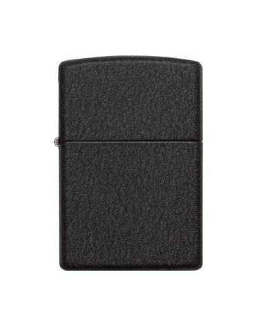 Briquet Zippo Black Crackle – Finition texturée noire, style militaire, rechargeable, fabriqué aux USA