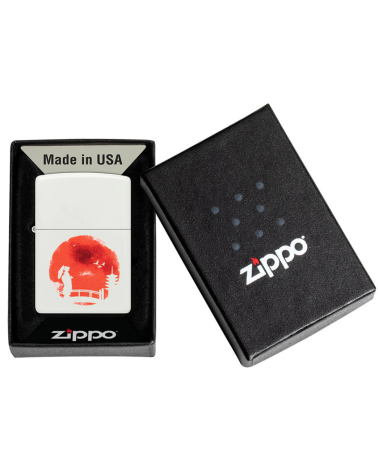 Zippo Japanese Bridge – Briquet blanc mat au design japonais monochrome, coupe-vent et rechargeable Zippo Japanese Bridge – Briquet blanc mat au design japonais monochrome, coupe-vent et rechargeable