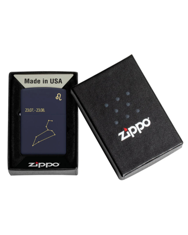 Zippo Zodiac Leo – Briquet signe astrologique Lion, finition chrome brossé, rechargeable et garanti à vie Zippo Zodiac Leo – Briquet signe astrologique Lion, finition chrome brossé, rechargeable et garanti à vie