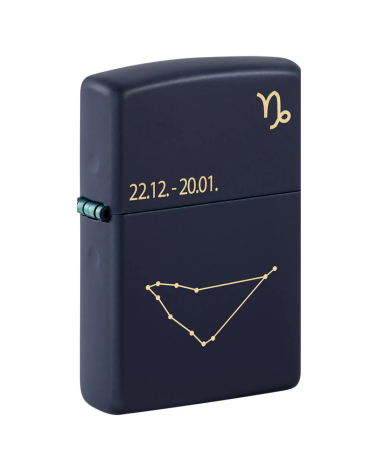 Zippo Zodiac Capricorn – Briquet signe astrologique Capricorne, chrome brossé, design cosmique, rechargeable