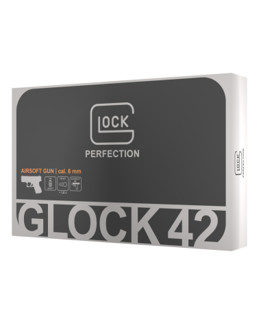 Réplique Glock 42 GBB 6mm – Pistolet airsoft ultra-compact avec culasse métallique et blowback. Réplique Glock 42 GBB 6mm – Pistolet airsoft ultra-compact avec culasse métallique et blowback.