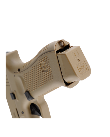Réplique Glock 19X Airsoft CO2 – 6mm, blowback, culasse métal, coloris Coyote.