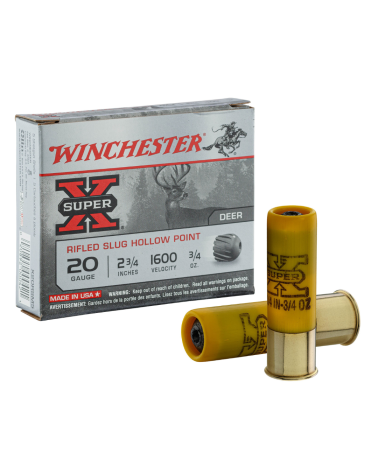 Cartouches Winchester Super-X 12/70 Slug 28g pour canon lisse