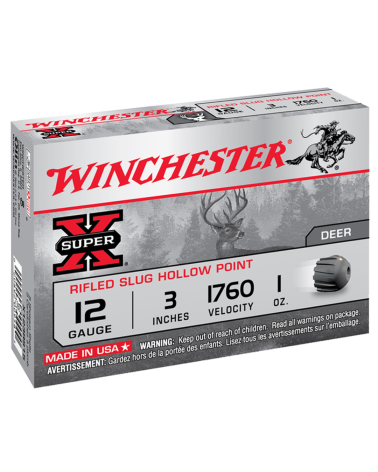 Cartouches Winchester Super-X 12/76 Slug 28g pour canon lisse Cartouches Winchester Super-X 12/76 Slug 28g pour canon lisse