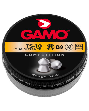 Boîte de 200 plombs GAMO TS-10 tête pointue calibre 4.5 mm – spécial longue distance