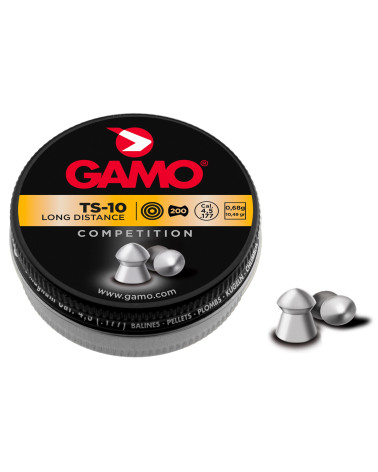 Boîte de 200 plombs GAMO TS-10 tête pointue calibre 4.5 mm – spécial longue distance