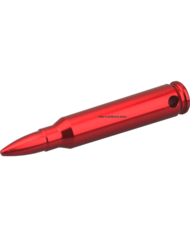 Lot de 6 douilles factices .223 Rem Vector Optics en aluminium rouge pour tirs à sec